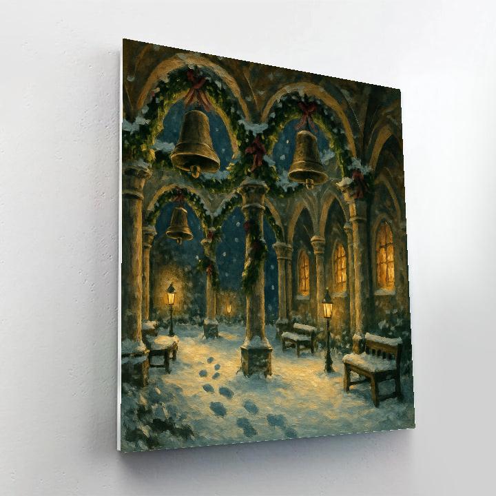 Midwinter Bells On The Frozen Cloister paint by number
