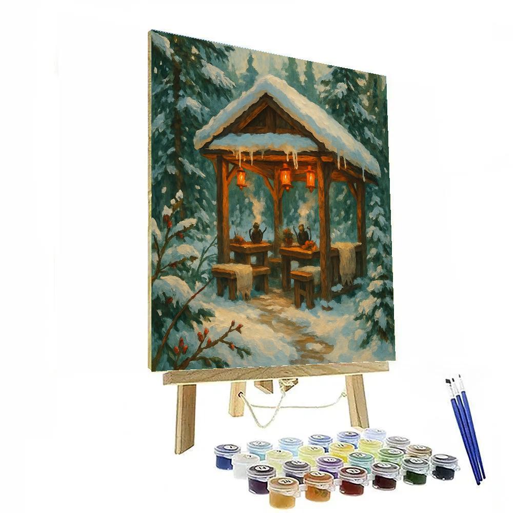 Holiday Forest Tea Pavilion Paint by numbers kits