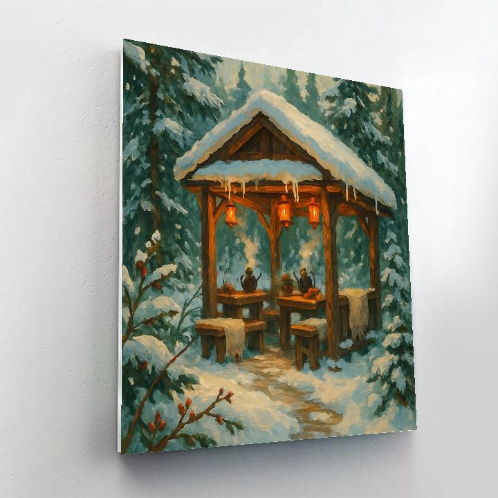 Holiday Forest Tea Pavilion Paint by numbers kits