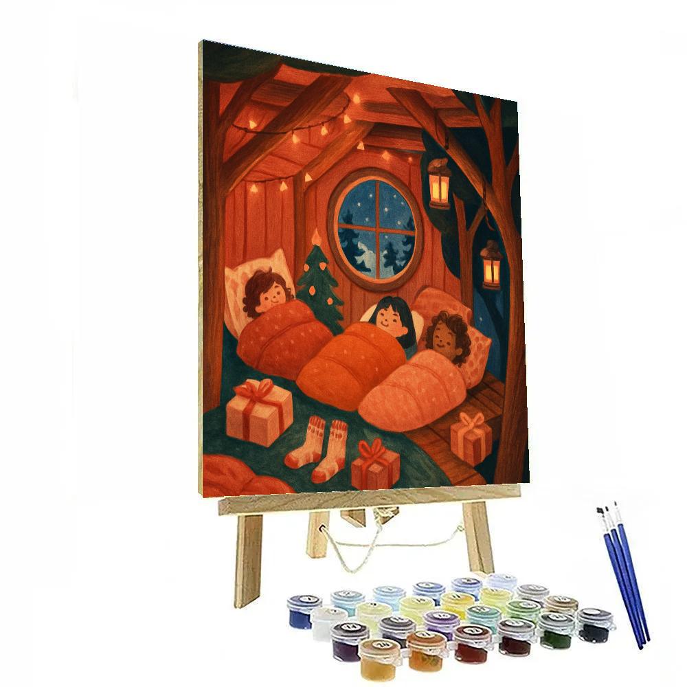 Christmas Sleepover In The Tree Loft paint by numbers