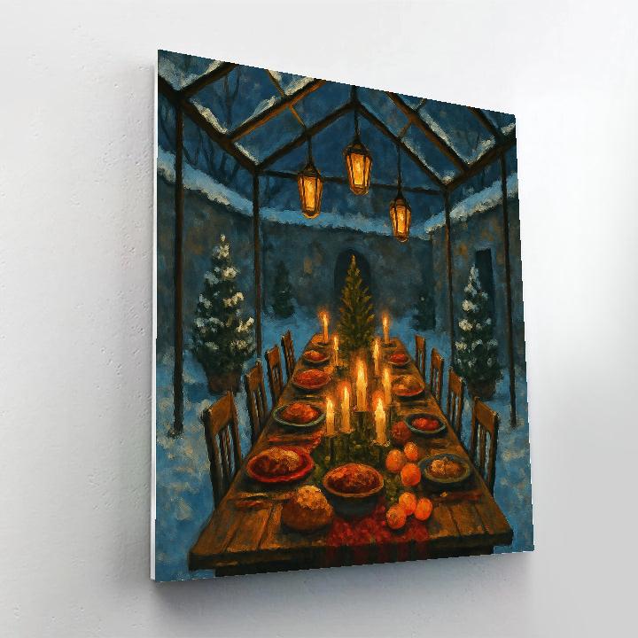 Holiday Feast Beneath The Glass Canopy Paint by numbers kits