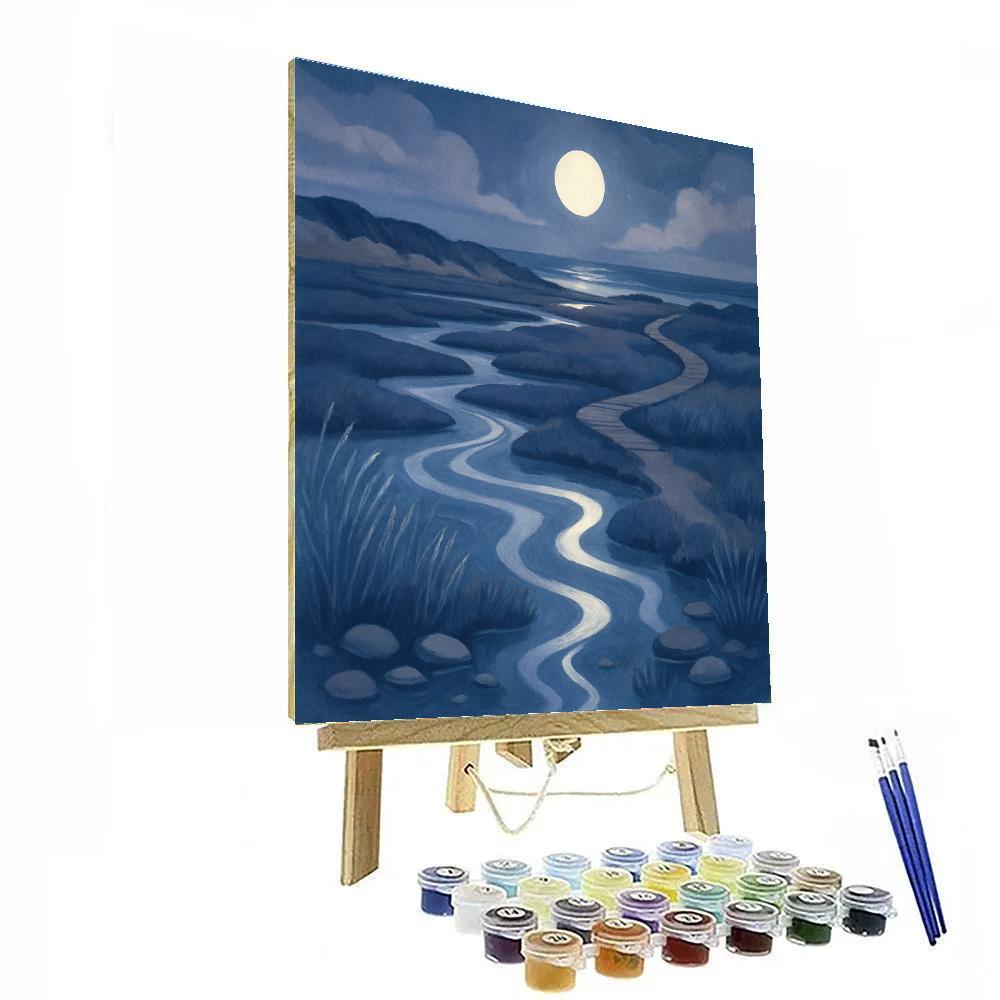 Moonlit Saltmarsh Serenity paint by numbers