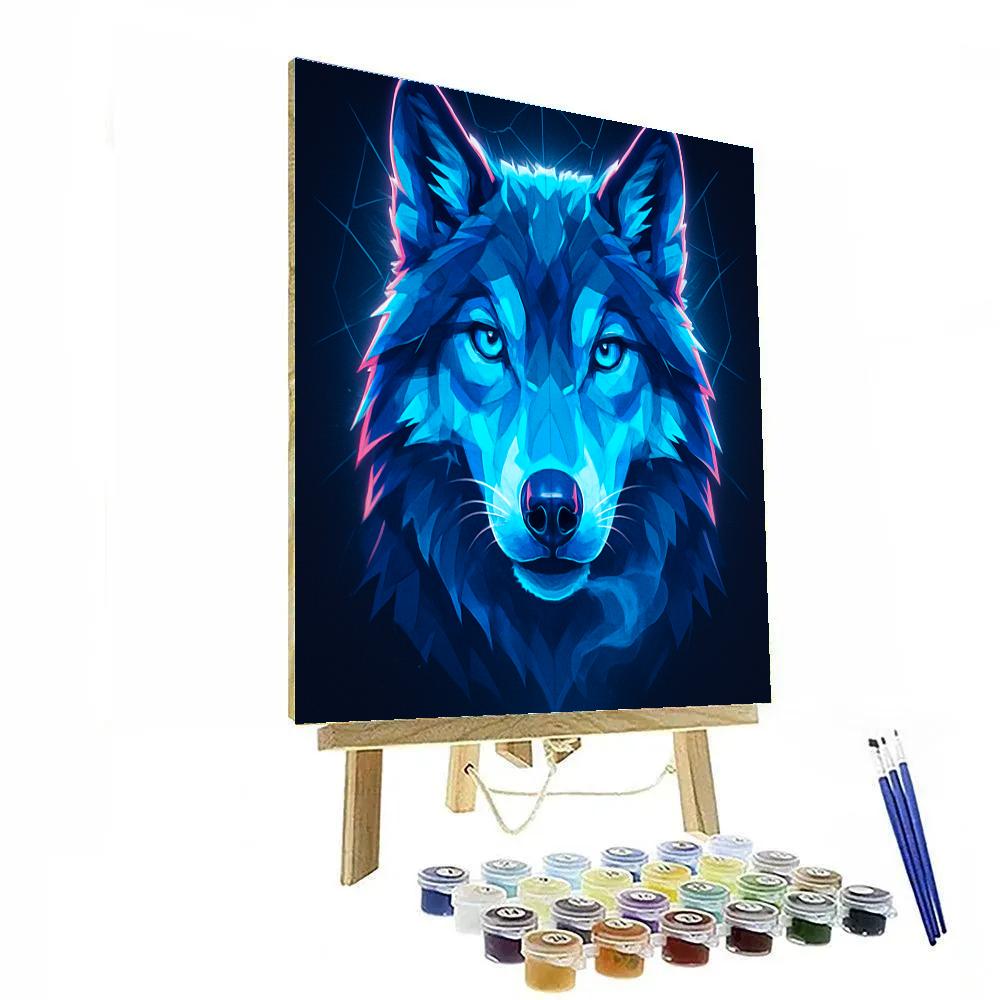 Prismatic Glacier Wolf Stare paint by color