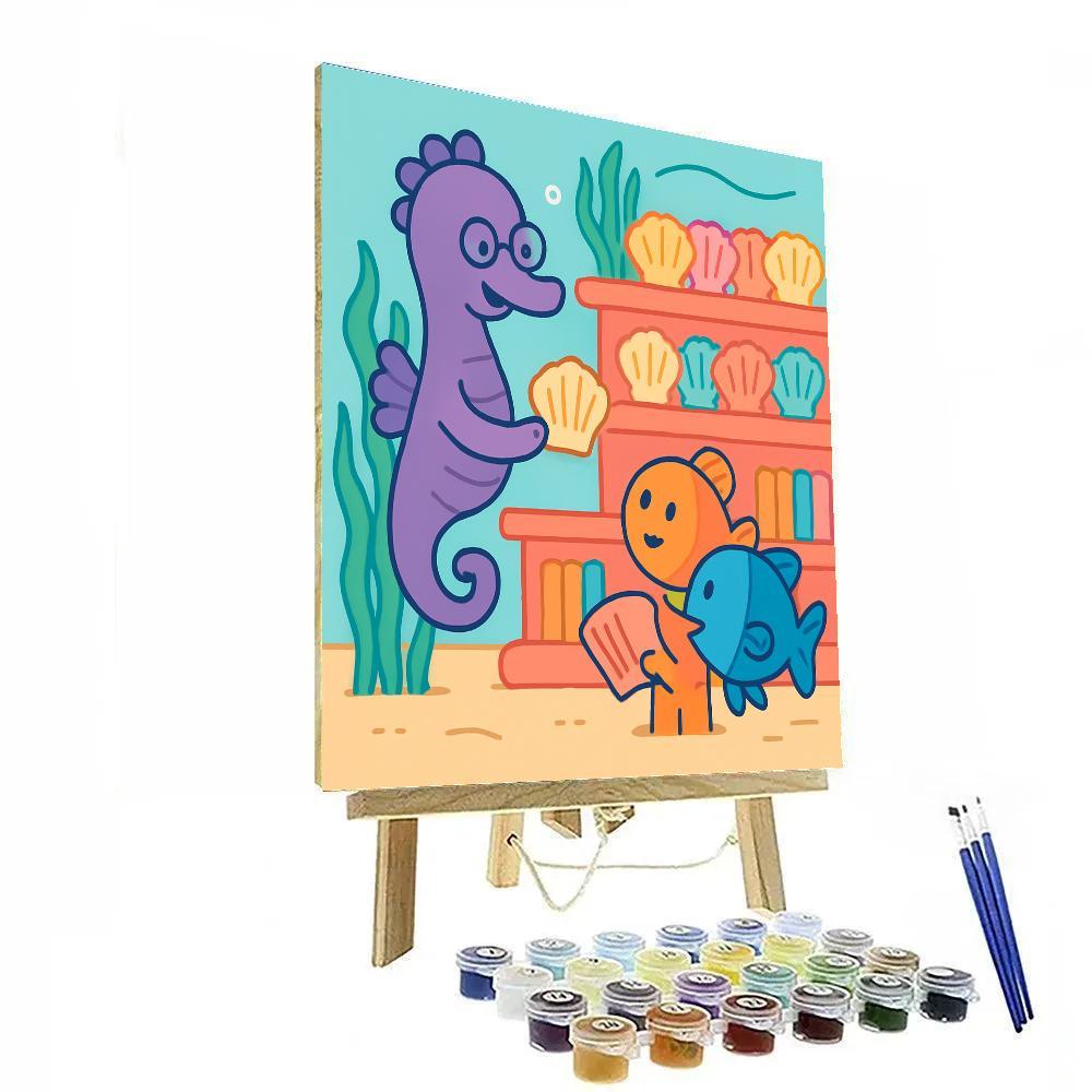 Coral Library Of The Singing Seahorse paint by number