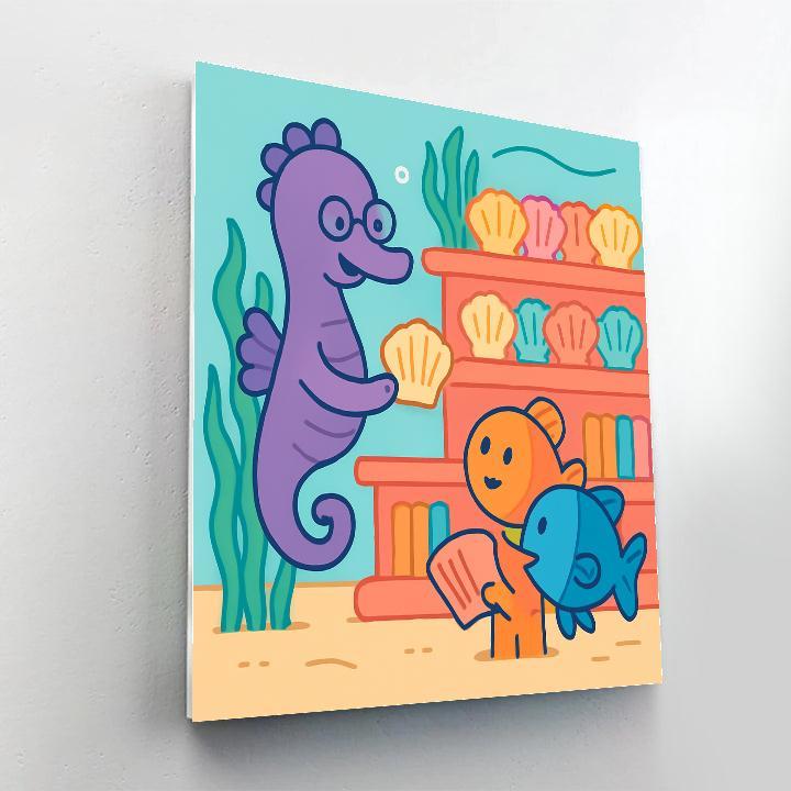 Coral Library Of The Singing Seahorse paint by number