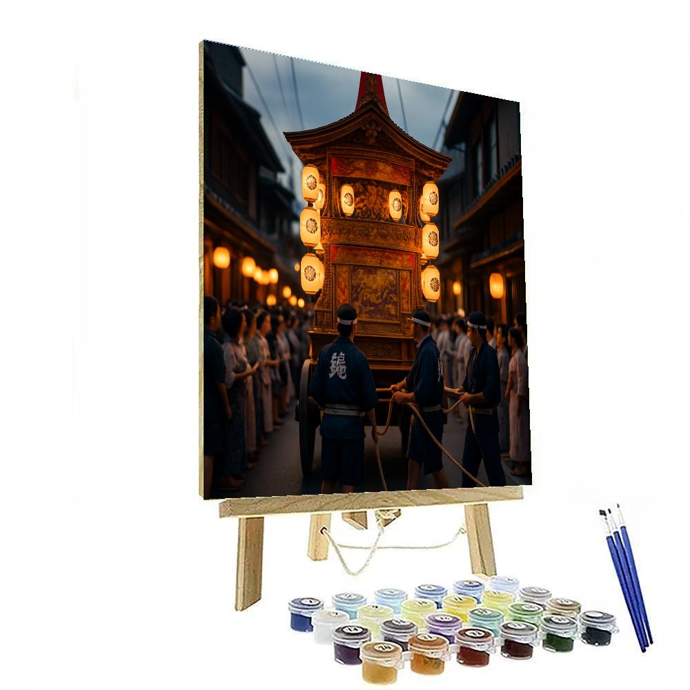Gion Matsuri Evening Float Lanterns Numbered painting kits