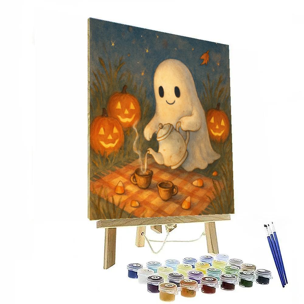 The Teacup Ghost Picnic Numbered painting kits