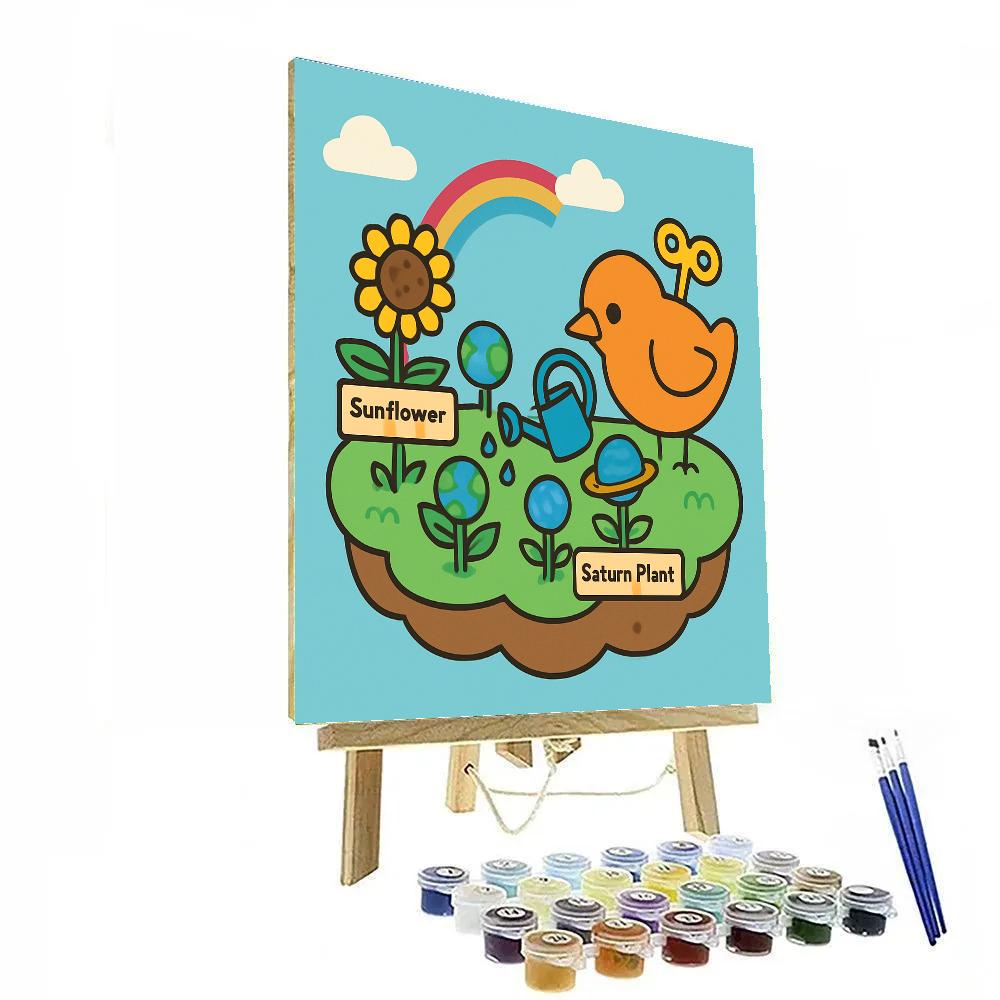 Clockwork Sky Garden On A Floating Island painting number kit