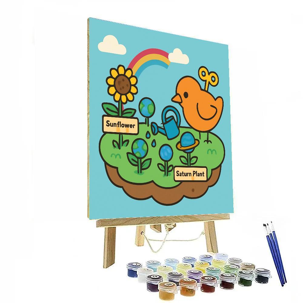 Clockwork Sky Garden On A Floating Island painting number kit