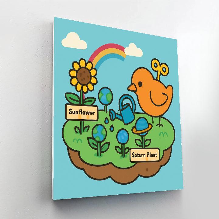 Clockwork Sky Garden On A Floating Island painting number kit