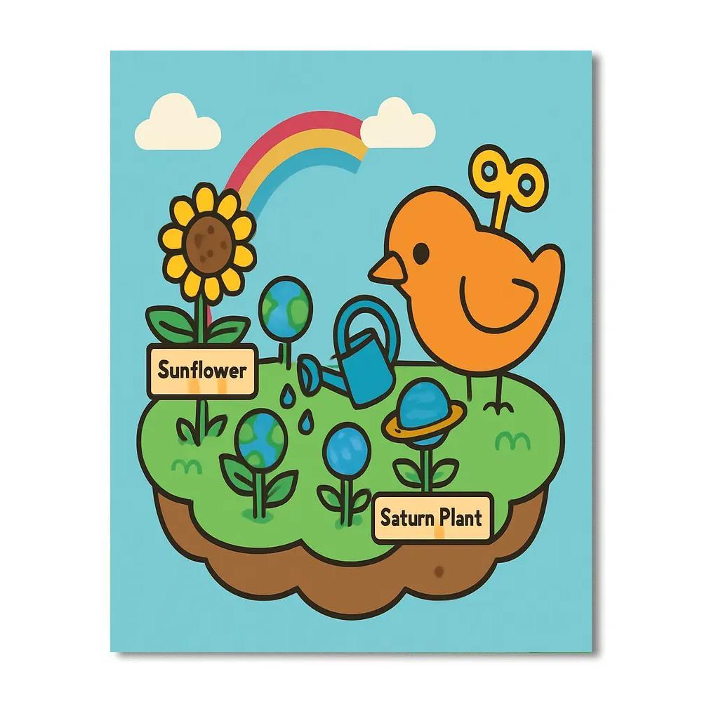 Clockwork Sky Garden On A Floating Island painting number kit