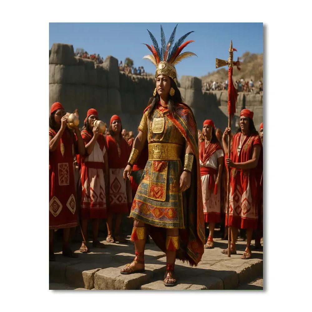 Inti Raymi Sun Ceremony Procession paint by numbers
