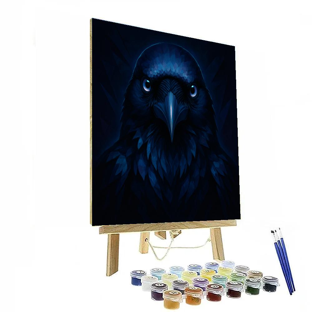 Midnight Ink Raven Focus Painting by numbers kit