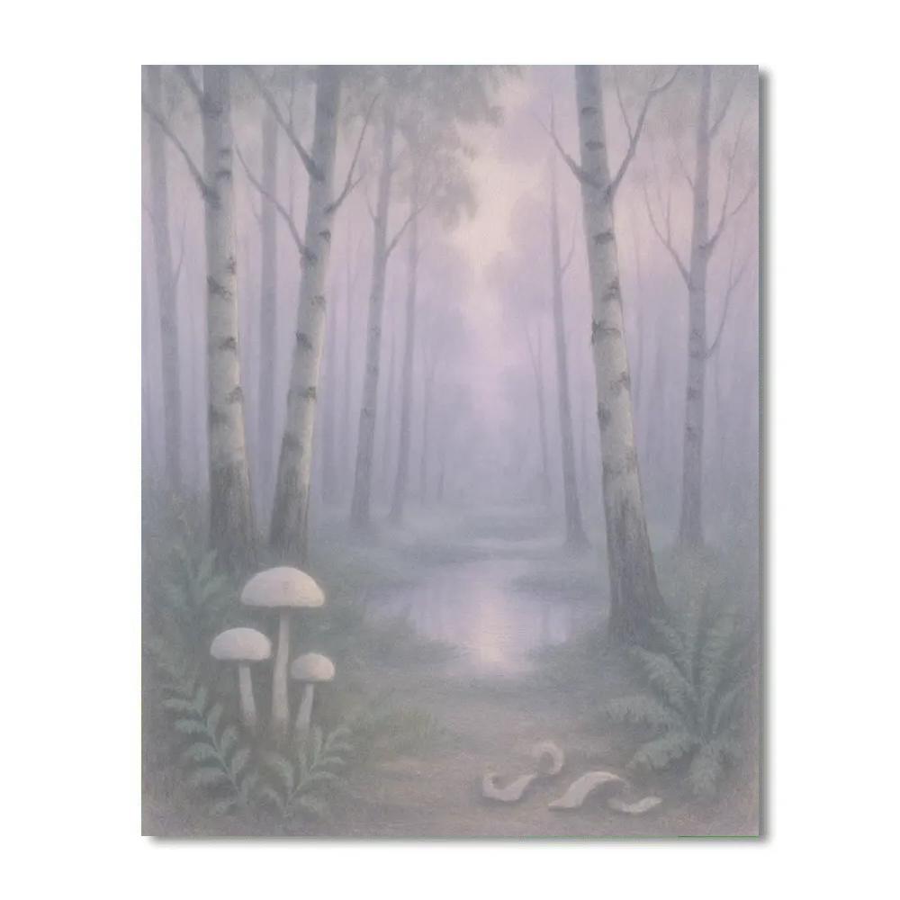 Lilac Fog In The Birch Hollow Number painting