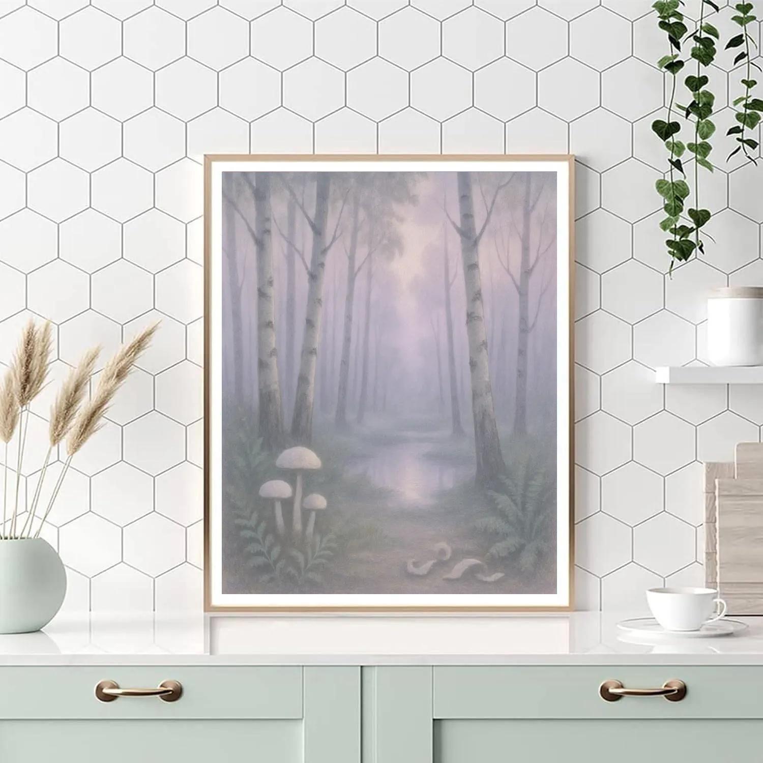 Lilac Fog In The Birch Hollow Number painting
