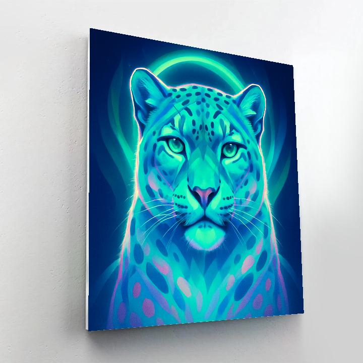Aurora Crowned Snow Leopard paint by number