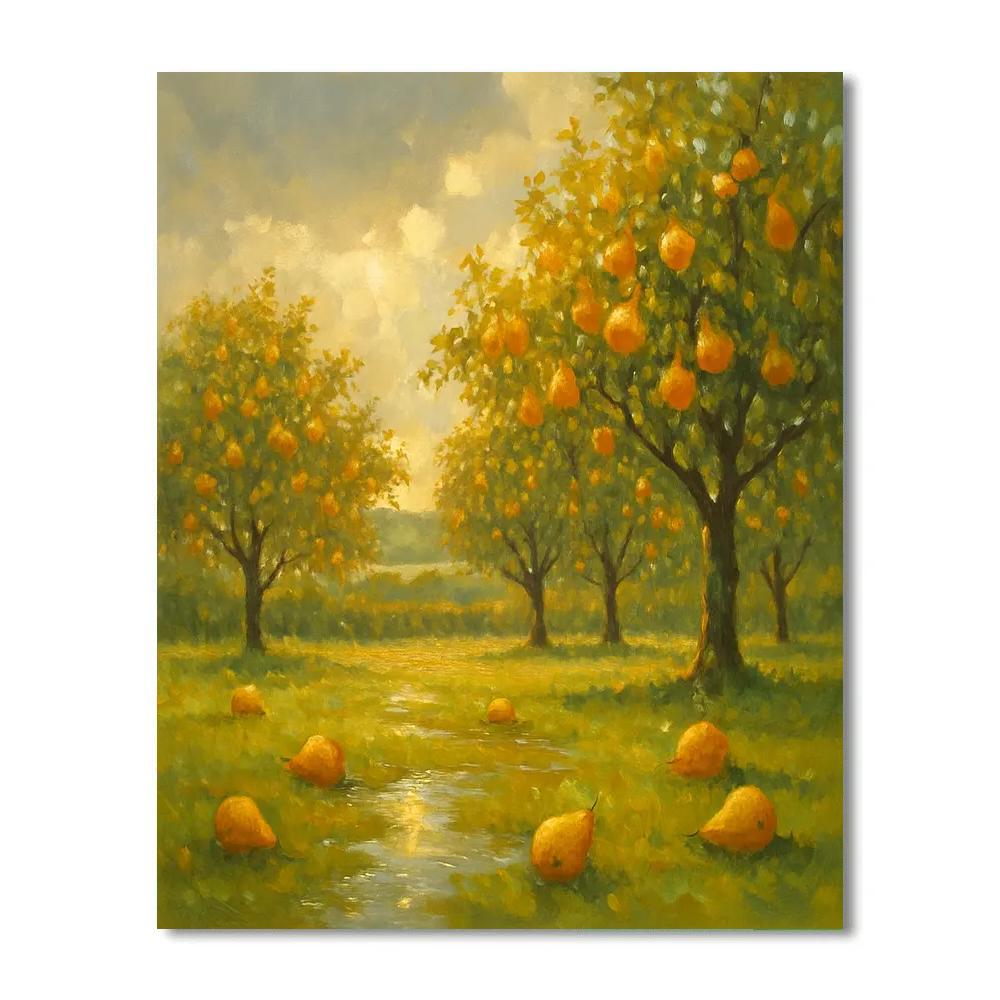 Golden Orchard After Rain paint by numbers