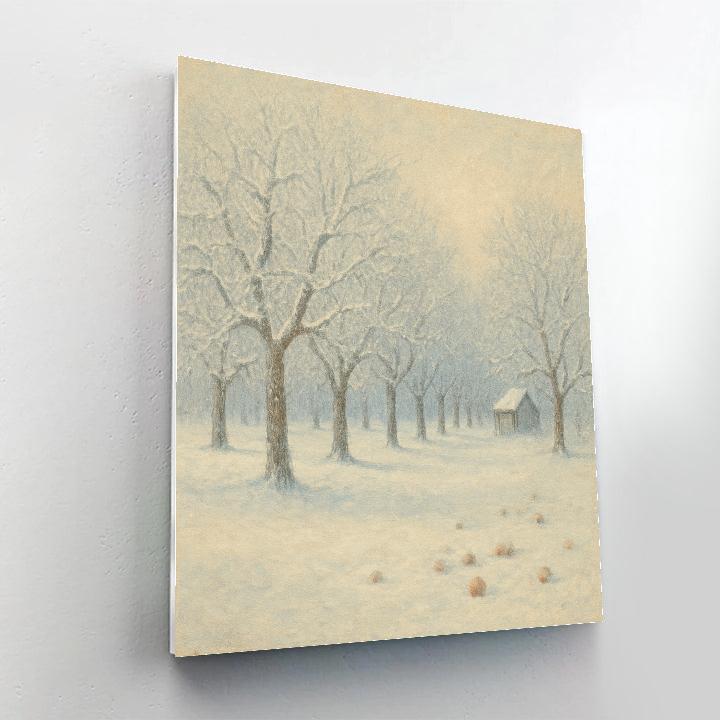 Frozen Orchard Under Pale Sun Painting by numbers kit