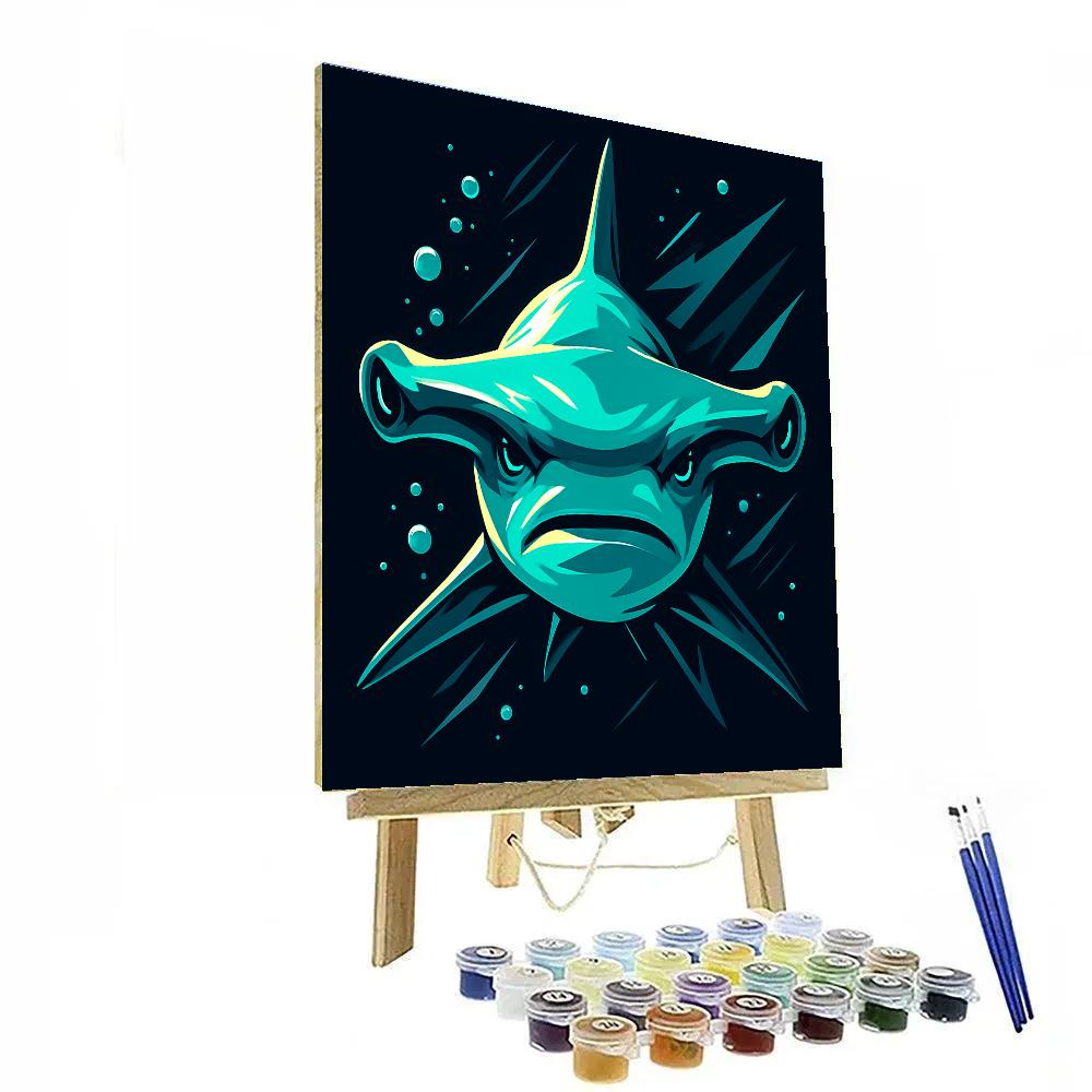 Deep Reef Hammerhead Intensity paint by number
