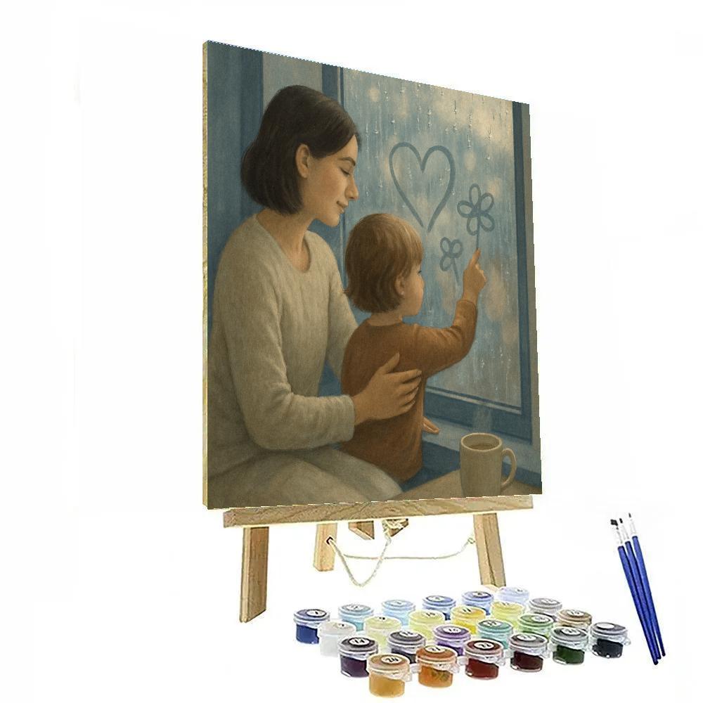 Rainy Day Window Drawing paint by number