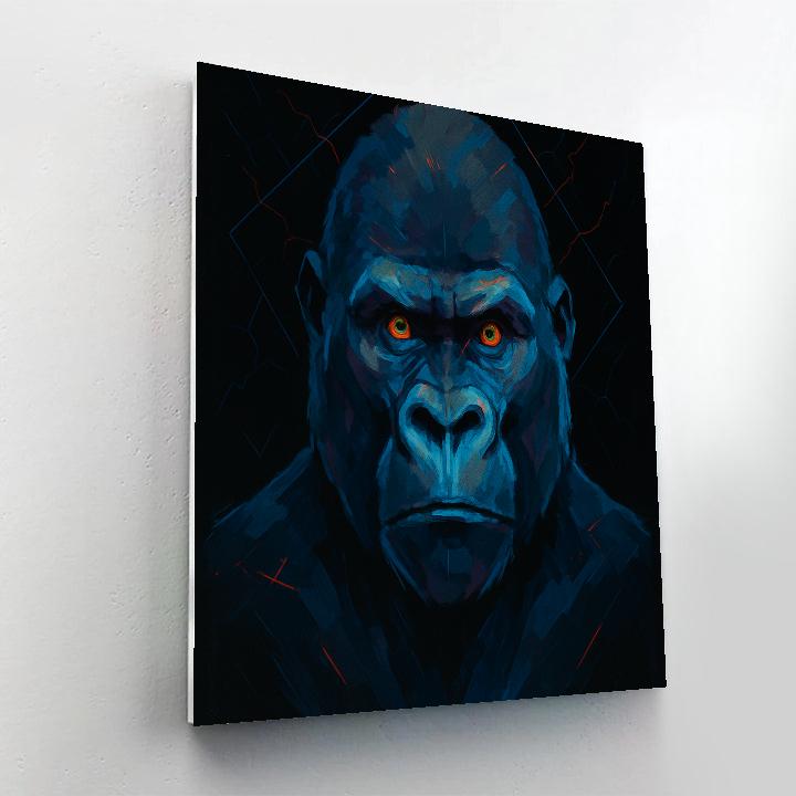 Velvet Thunder Gorilla Portrait Painting by numbers kit