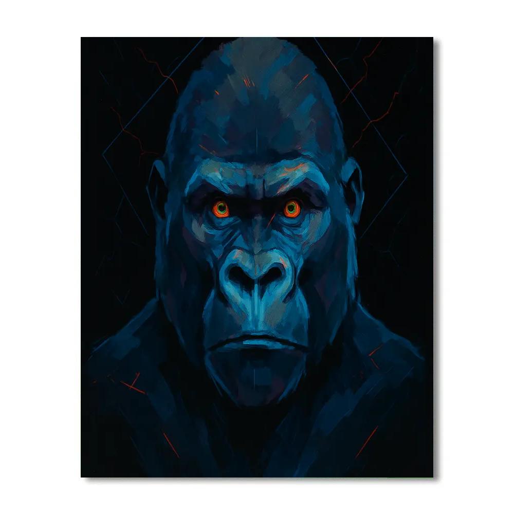 Velvet Thunder Gorilla Portrait Painting by numbers kit