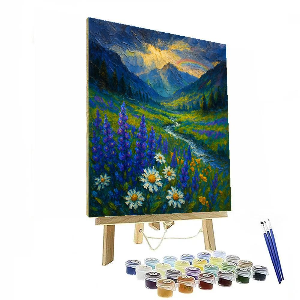 Wildflower Basin Under Storm Break painting number kit