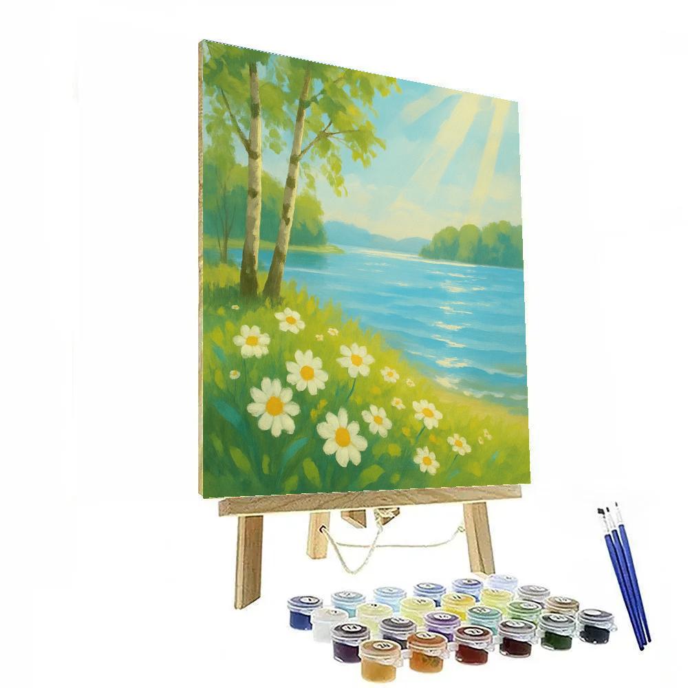 Wildflower Shoreline At Soft Noon paint by color