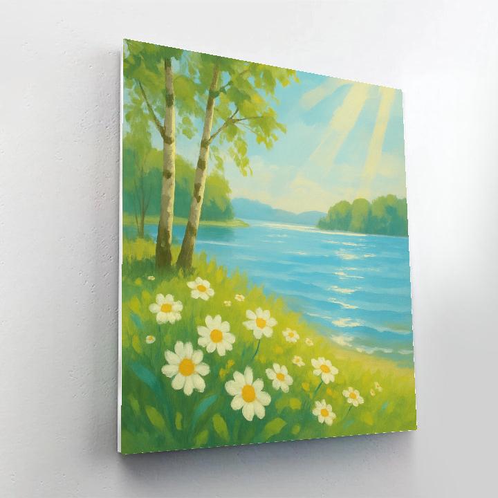 Wildflower Shoreline At Soft Noon paint by color