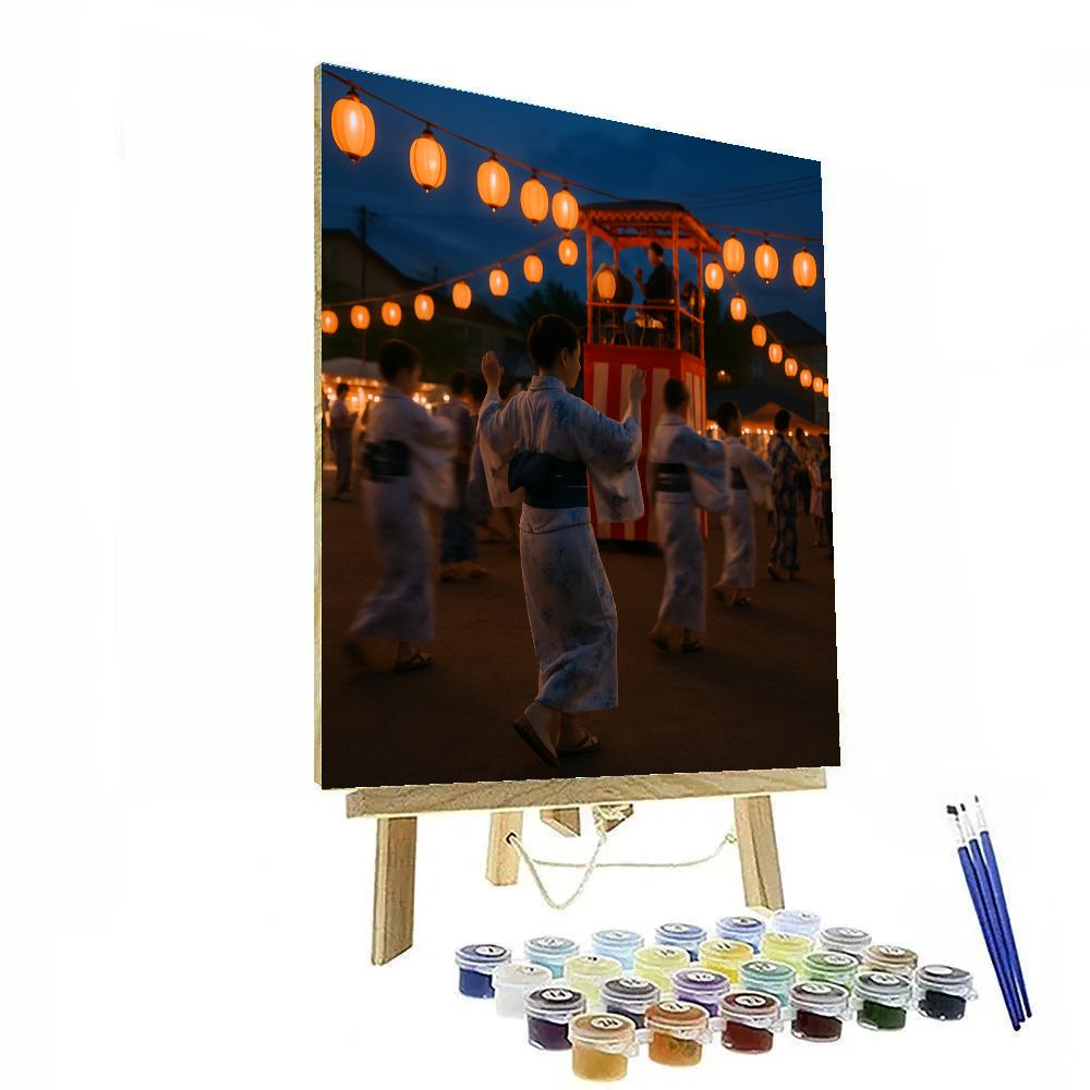 Obon Bon Odori Dance Circle DIY paint by numbers