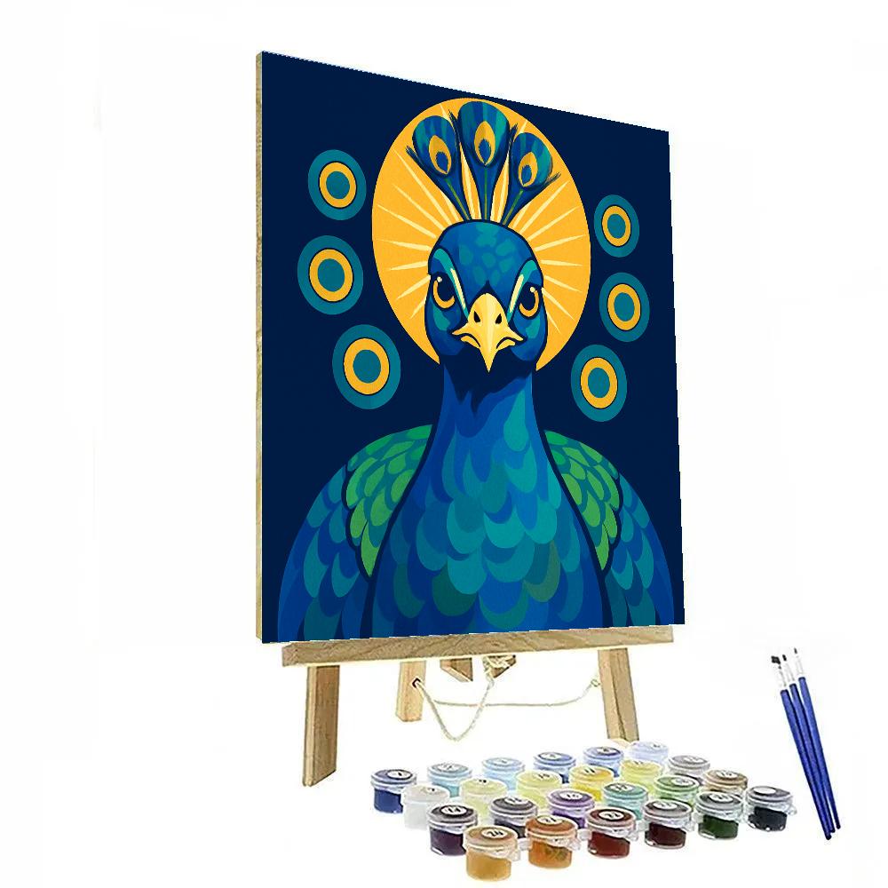 Opaline Peacock Mirror Gaze paint by numbers
