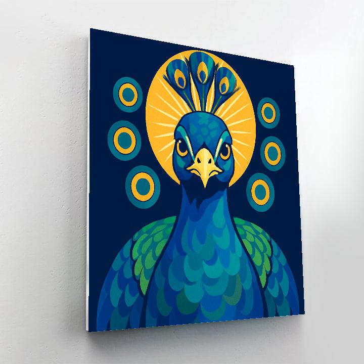 Opaline Peacock Mirror Gaze paint by numbers