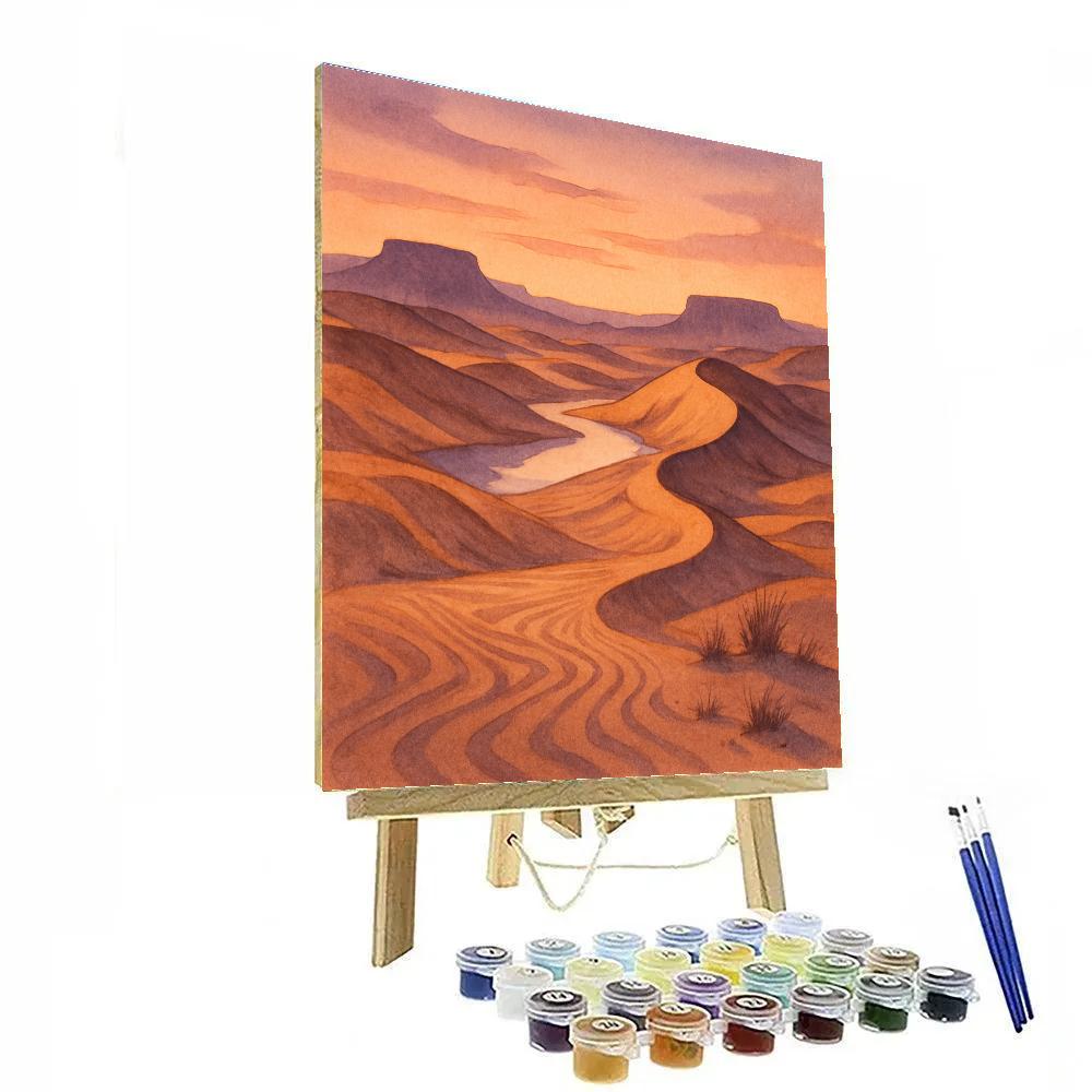 Amber Dunes At Whispering Dusk Paint by numbers art
