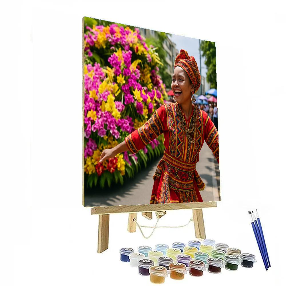 Kadayawan Flower Parade Street Bloom Painting by numbers kit