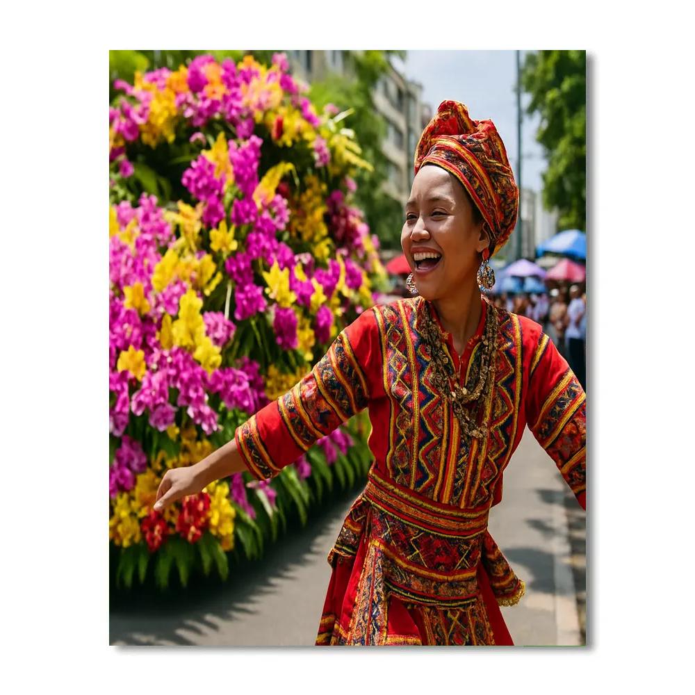 Kadayawan Flower Parade Street Bloom Painting by numbers kit