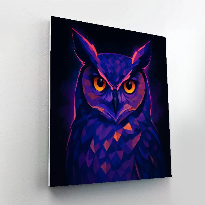 Nebula Horned Owl Frontlight paint by number