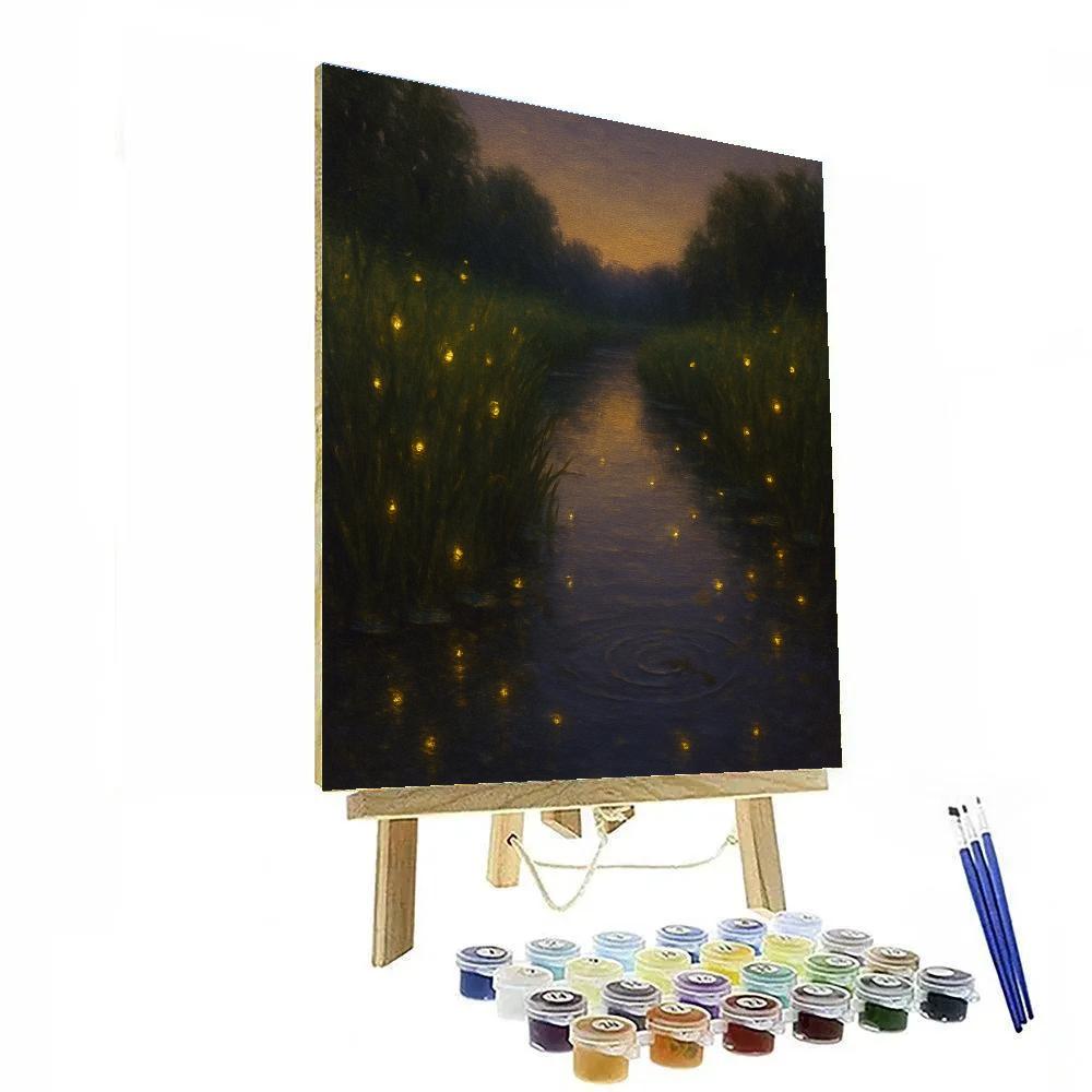 Firefly Dusk Along Quiet Inlet paint by numbers