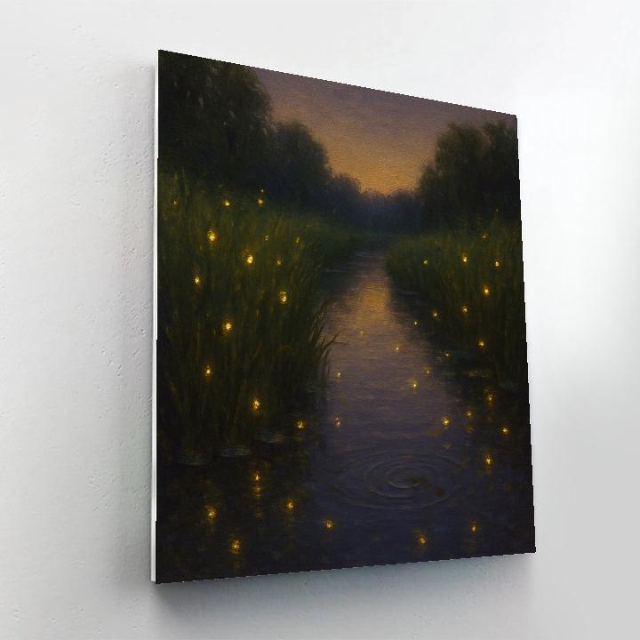 Firefly Dusk Along Quiet Inlet paint by numbers