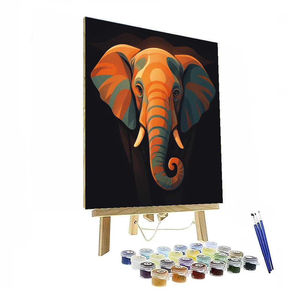 Chromatic Dune Elephant Calm Paint by numbers art