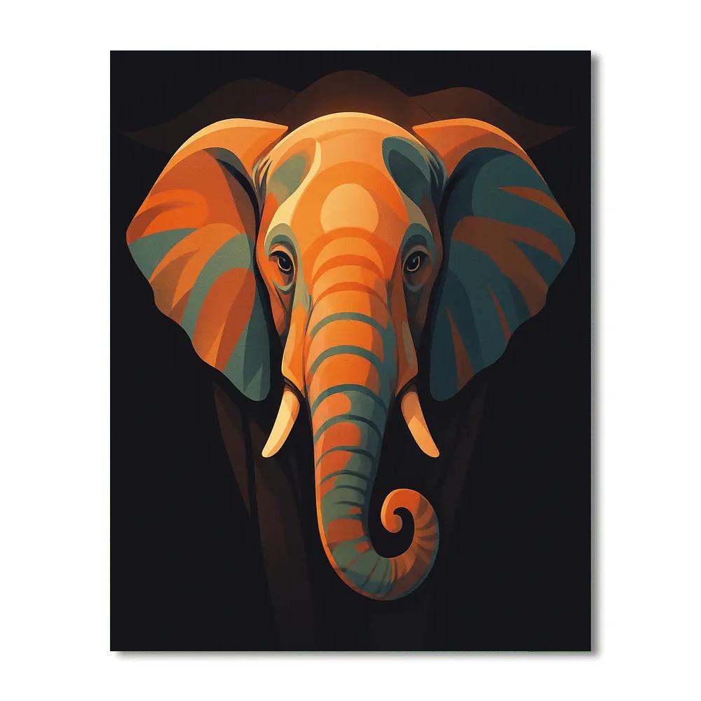 Chromatic Dune Elephant Calm Paint by numbers art