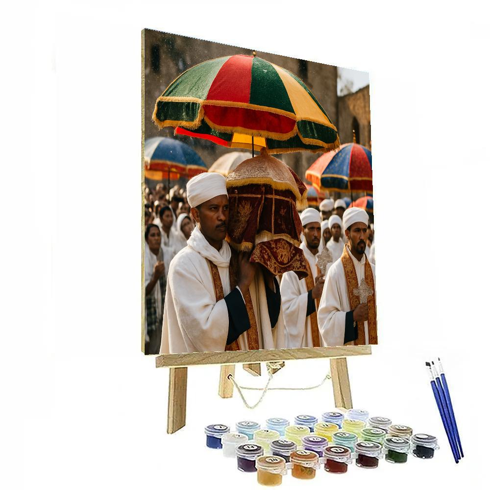 Timkat Epiphany Tabot Canopy painting number kit
