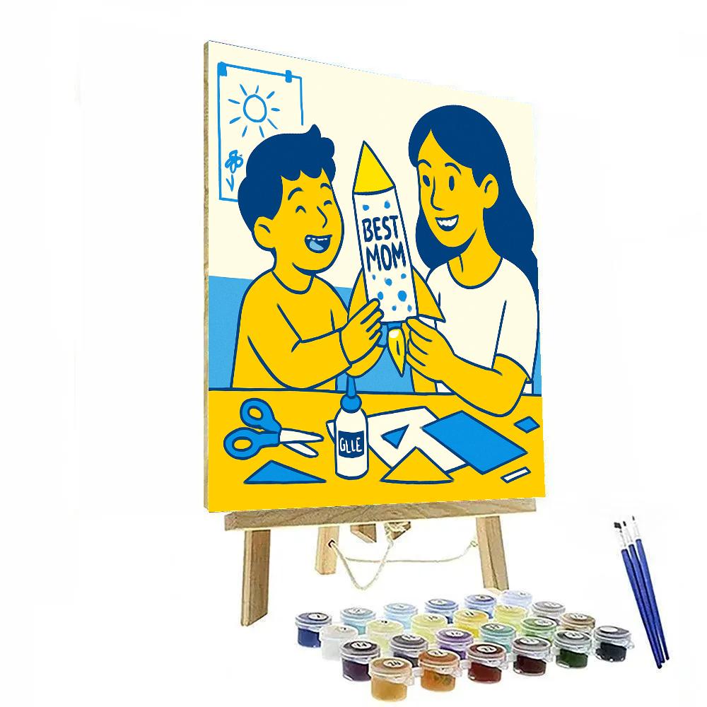 Paper Rocket Thank You Craft Paint by numbers kits