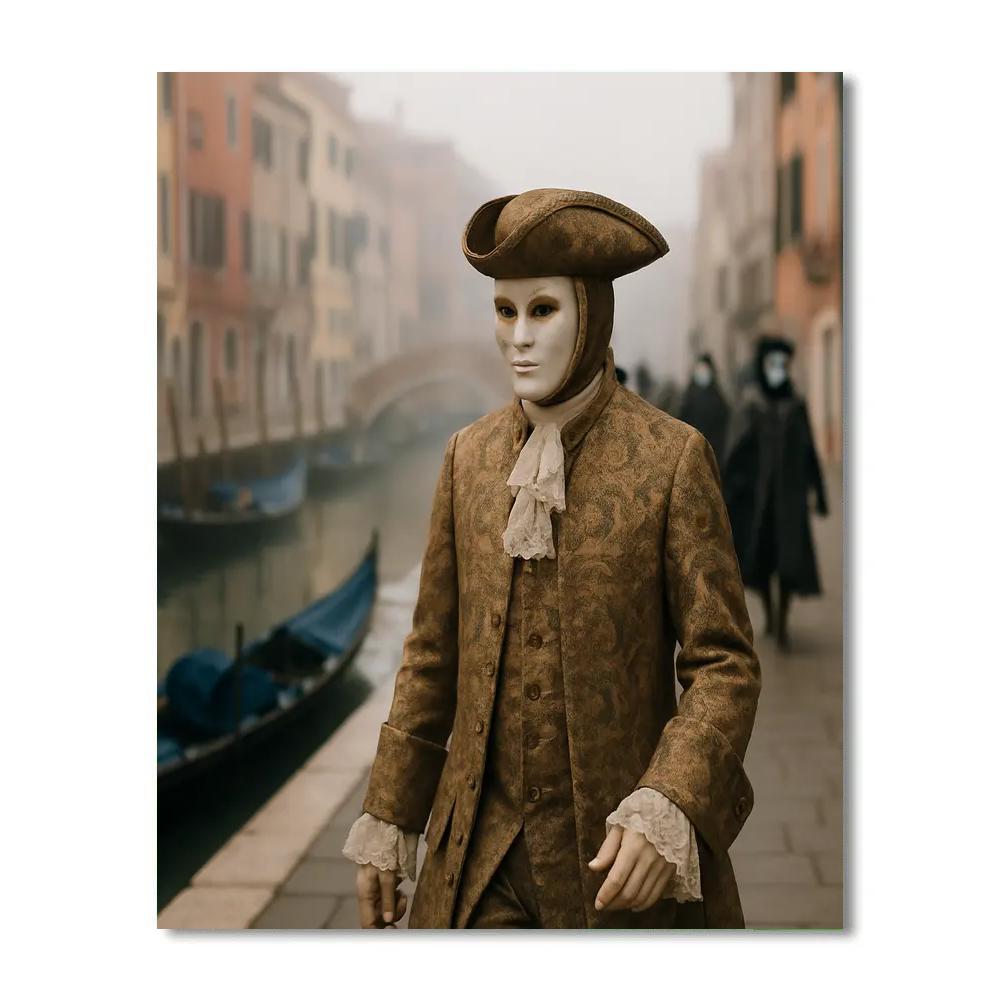 Venice Carnival Masked Stroll Numbered painting kits