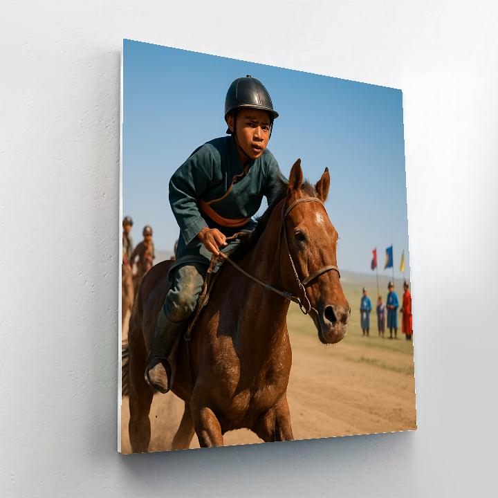 Naadam Horse Race Finish Line Paint by numbers kits