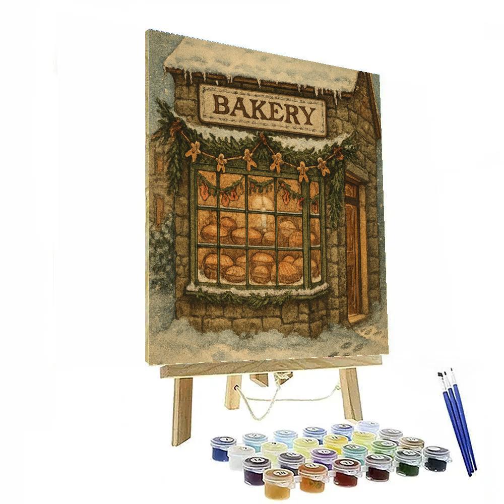 Warm Bakery On Christmas Eve paint by number