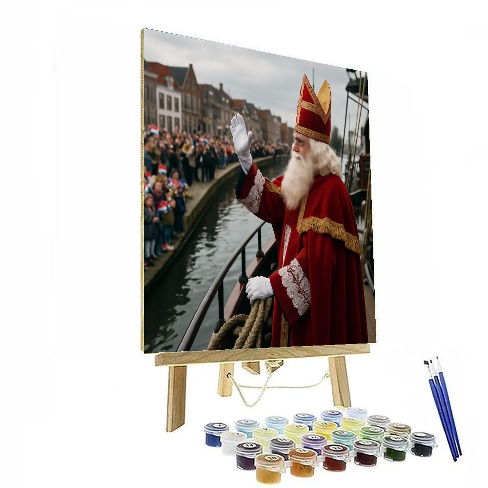 Sinterklaas Arrival Harbor Parade painting number kit