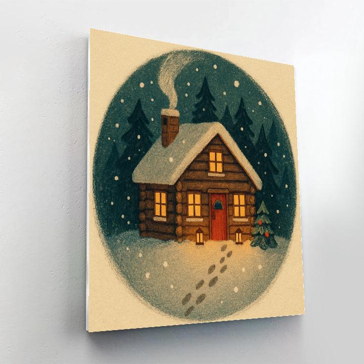 Snowglobe Forest Hideaway Numbered painting kits
