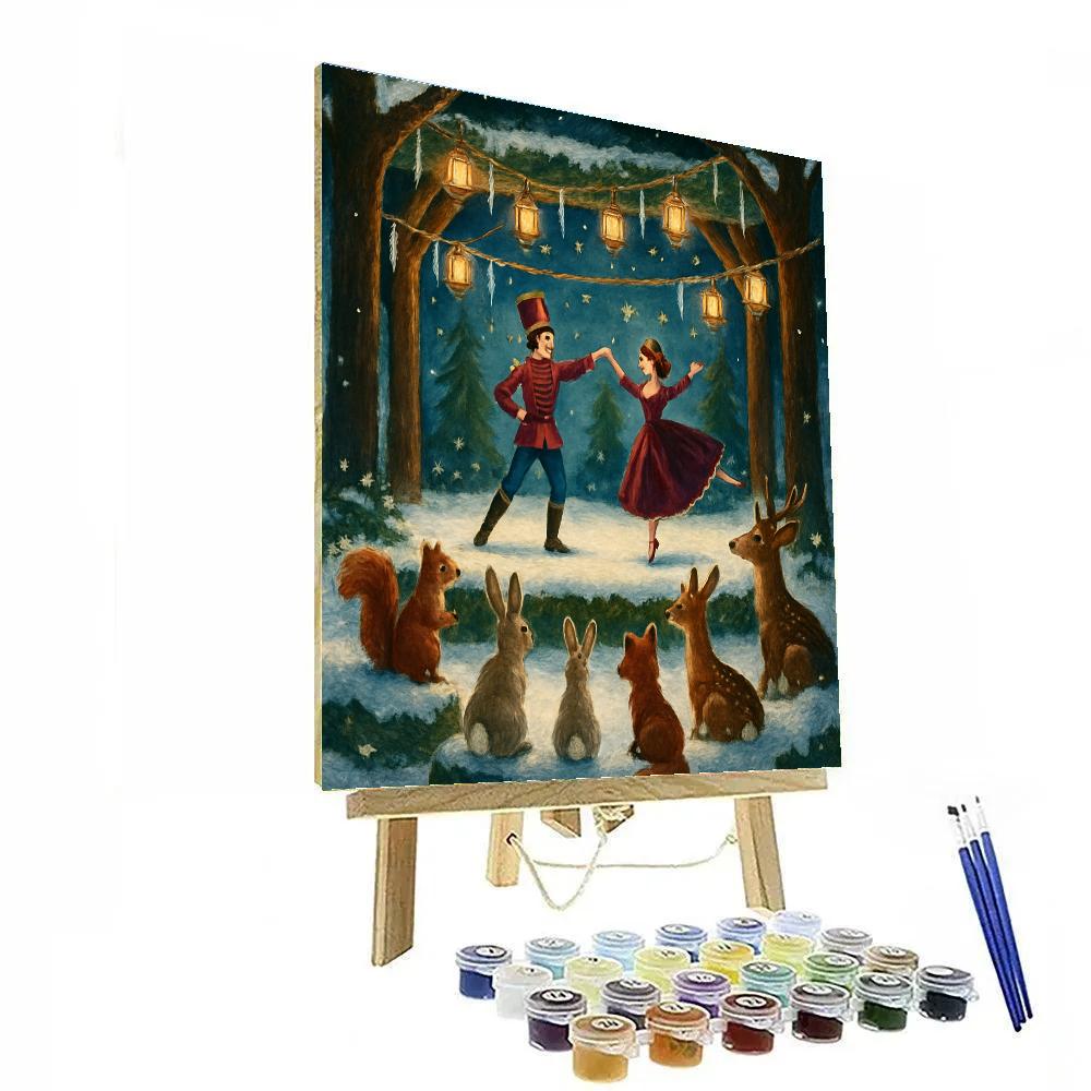 Nutcracker Woodland Theatre Number painting