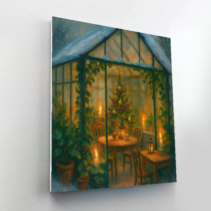 Holiday Tea In The Greenhouse paint by numbers