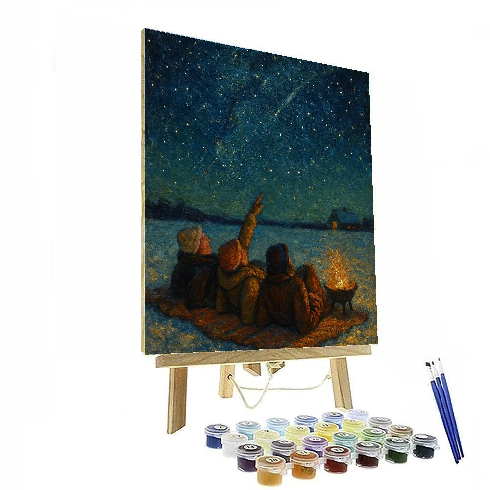 Holiday Stargazers On The Frozen Field paint by color